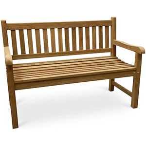 Dalton Houten Tuinbank - Teak hout - bank - tuin - Bruin - 130 cm. - 2 persoons - Hoge kwaliteit
