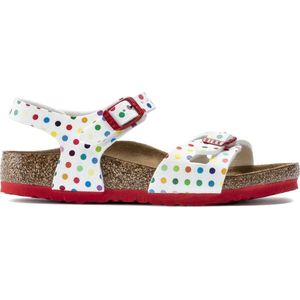 Birkenstock Rio Kids Sandalen Digital Dots White Narrow-fit |  Wit | Microvezel | Maat 32