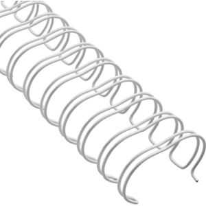 Wire draadbindruggen, 3:1, lengte A5 (kort) 7.9mm Wit 100 stuks