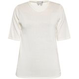 Usha - Fijngebreide Basistrui - Korte Mouwen - Ronde Hals - Ontspannen Pasvorm