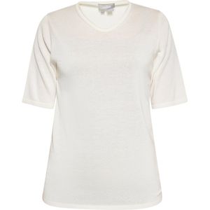 Usha - Fijngebreide Basistrui - Korte Mouwen - Ronde Hals - Ontspannen Pasvorm