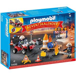 PLAYMOBIL Adventskalender Interventie op de bouwwerf - 9486