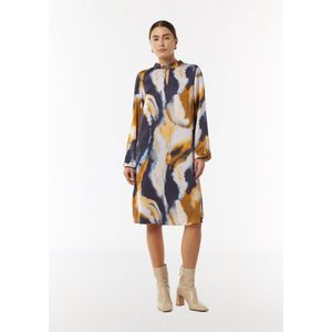 comma - A-lijn Jurk - Korte Jurk - Viscosésatijn - All-over Print