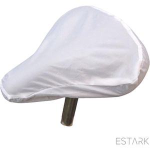 ESTARK® witte Zadelhoes Waterdicht - Zadelhoezen voor de Fiets - Zadel Cover - Zadel Zak - Hoes - Elastisch - wit