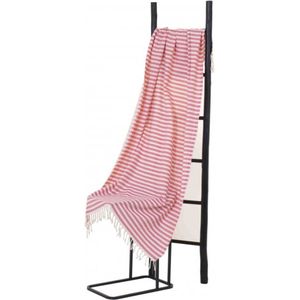 Hamamdoek Natural Pink Stripes 180x90cm