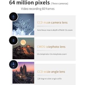 4K Digital Camera, 64MP Small CCD Camera with 3 Inch Touch Screen, CMOS Tele Lens, OTG, Night Vision, Compact Camera for Travel Photography, Vlogging