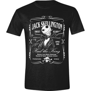 PCMerch The Nightmare Before Christmas - Jack Skellington Label Heren T-shirt - XL - Zwart