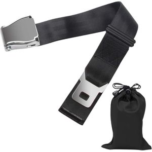 Goodivery® - Gordelverlenger - Riemverlenging voor vliegtuigen - 25-76 cm - Verstelbare veiligheidsgordelverlenger - Riemverlenging met roestvrijstalen gespclip voor op reis - Zwangere vrouwena