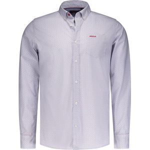 NZA - Lichtgrijs katoenen overhemd - Ecru