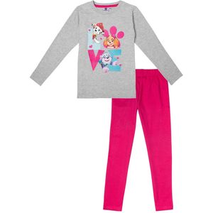 Paw Patrol Pyjama - Love - Maat 98/104 - Katoen - Roze/Grijs - Meisjes