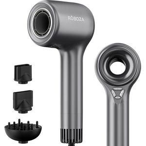 Roboza DX03 Pro Föhn met Diffuser - Haardroger - Ionische - Drie Warmtestanden - Coolshot - Krullen - Zilver