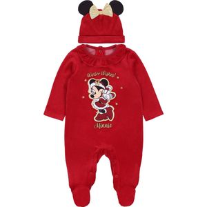 Kerst, rode baby romper set + Minnie Mouse muts / 3-6m 68 cm