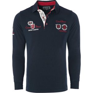 Heren Poloshirt met Lange Mouwen van Katoen • Stijlvolle Regular Fit met Borduursel voor Kantoor en Vrije Tijd