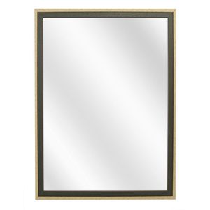 Spiegel met Tweekleurige Houten Lijst - Groen / Blank - 50 x 60 cm