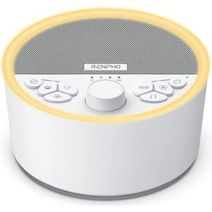 White Noise Machine - Witte ruis - Witte ruis machine - White noise baby - White noise volwassenen - Slaaphulp met nachtlampje