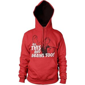 Popeye Hoodie/trui -XL- All This And Brains Too Rood