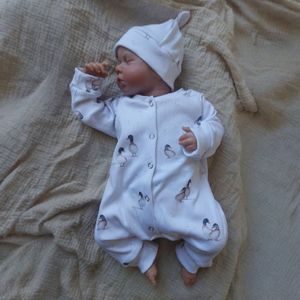 Boxpakje en mutsje vintage jungle taupe mt. 50/56