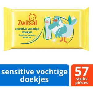 Zwitsal - Sensitive Snoetenpoetsers - Beestenboel - 1 x 57 stuks - 57 toetendoekjes
