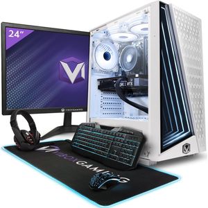 Vibox V-270 Game PC - 24"" Scherm Pakket - AMD Ryzen 5 4500 Processor 4.1GHz - Nvidia GTX 1660 Super 6GB - 16GB RAM - 1TB SSD - Windows 11 - WiFi