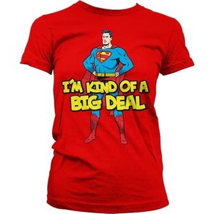 Superman I'm Kind Of A Big Deal Girly Tee Damen T-Shirt Red-S