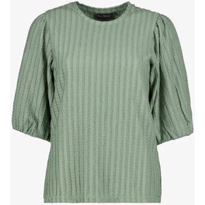 TwoDay dames top met driekwart mouwen groen - Maat M
