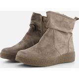 Feyn Enkellaarsjes taupe Suede - Maat 40