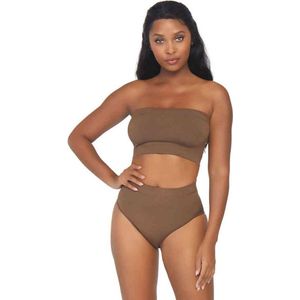 Seamless bandeau top brief