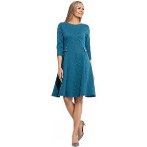 Korte jurk met jacquardmotief in reliëf