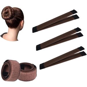 Hair Bun elastische haardonut styling tool 3-pack - haaraccessoire voor mooie kapsels