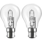Modee B22 Halogeen Lamp Dimbaar - Warm Wit - ECO Halogeen Globe A54 - 28W - 370lm - 2700K - 2 stuks