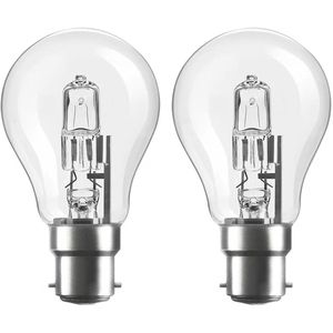 Modee B22 Halogeen Lamp Dimbaar - Warm Wit - ECO Halogeen Globe A54 - 28W - 370lm - 2700K - 2 stuks