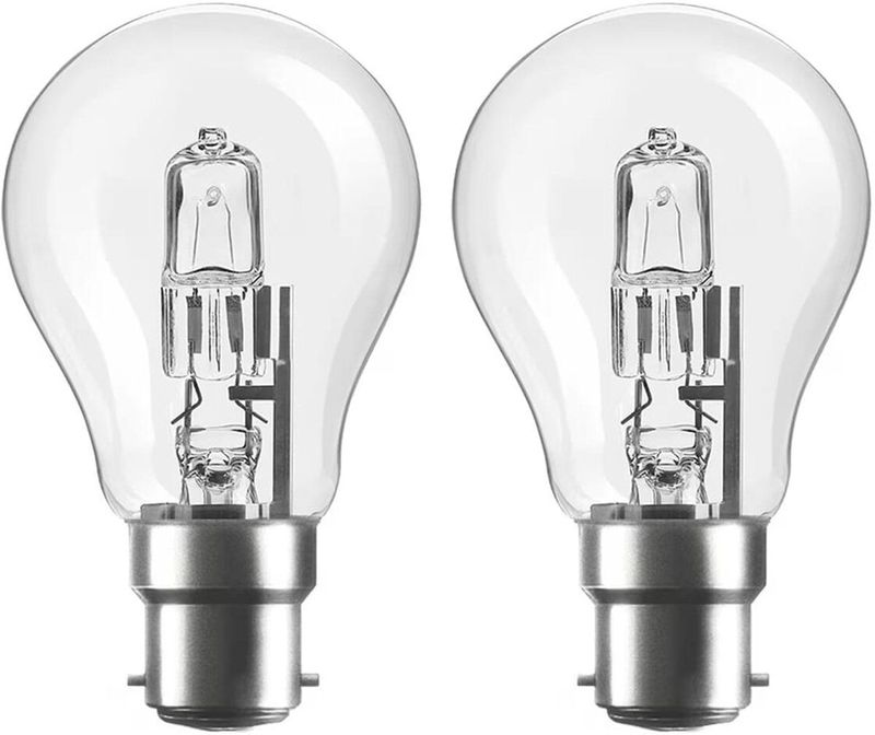 Modee B22 Halogeen Lamp Dimbaar - Warm Wit - ECO Halogeen Globe A54 - 28W - 370lm - 2700K - 2 stuks