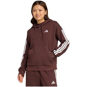 adidas - Essentials 3-Stripes - Trainingsjack - Zwart - Met Capuchon