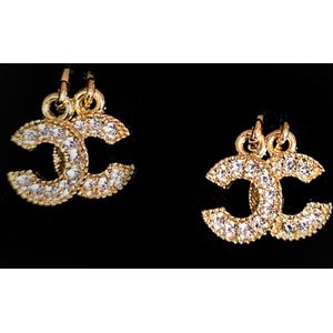 CC kristallen oorbellen - Gaia Jewellery - zirkonia - 18k goldplated - oorhangers