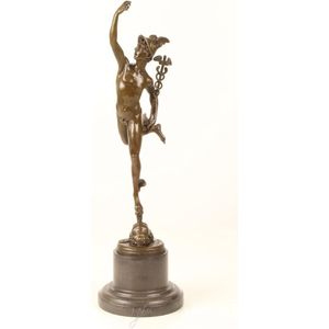 Mercury - Bronzen beeldje - Mythisch figuur - 43 cm hoog