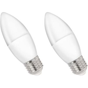 Spectrum - LED Kaarslamp - Neutraal Wit - E27 - 1W - 230V - 90 Lumen - 2 stuks