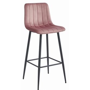 POZZA kruk - donkerroze fluweel / zwarte poten x 2