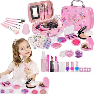 Make up Koffer Meisjes - Kinder Speelkoffer met Inhoud - Make upset voor Kinderen - Licht Roze - Voor jouw Prinsesje