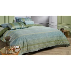 Kardol Tabby Dekbedovertrek - Lits-jumeaux XL - 260x200/220 cm - Groen