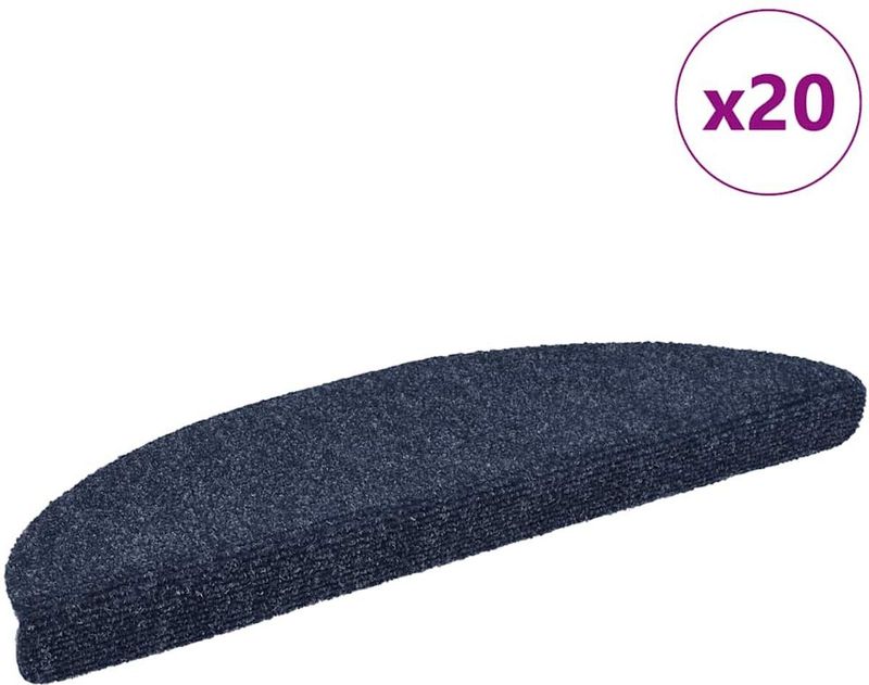 vidaXL - Trapmatten - Blauw - Zelfklevend - 20 stuks - 56x17x3 cm