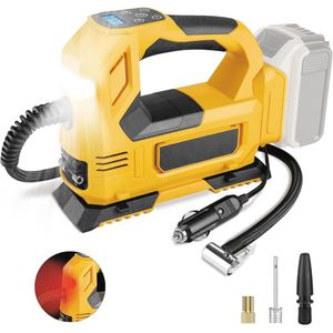 Draagbare Accucompressor 18V - Handheld Luchtpomp met Digitale Manometer voor Auto, Motor, Fiets en Sportballen