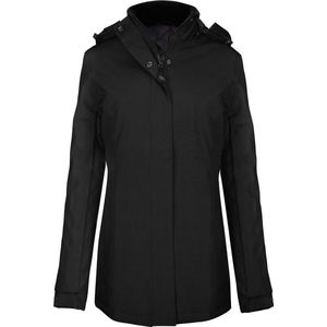 Kariban Dames/dames Parka-jas (Zwart)