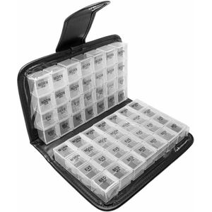 QTTVBTNA -Medicijndoosje Compact – Veilig Voedselveilig Kunststof – Klikdeksel – Handig voor Thuis en Onderweg