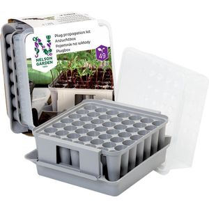 Nelson Garden kweekkas Mini Kas en Pluggbox, Ontkiem Kit voor 49 Planten geschikt voor Zaailingen Kweken en Verplanten