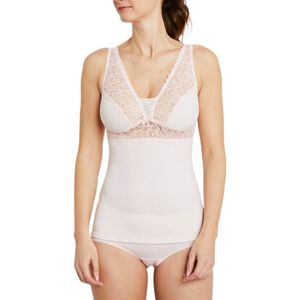 Gebreid hemdje van stretch en kant