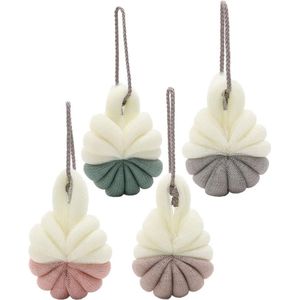 Douchespons Dubbele Gaasspons Bad en Zacht voor Zachte Exfoliatie（4 stuks）