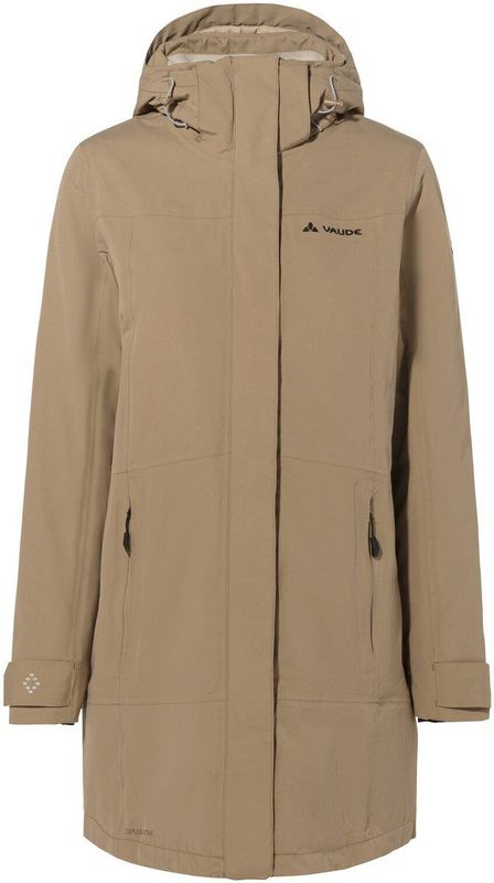VAUDE - Skomer Wool Parka II - Hardshell Jas - Dames - Waterdicht - Met Kap