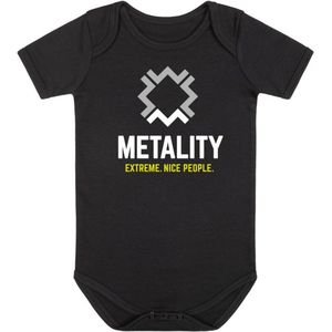Metality Logo Body zwart 56/62 Katoen -