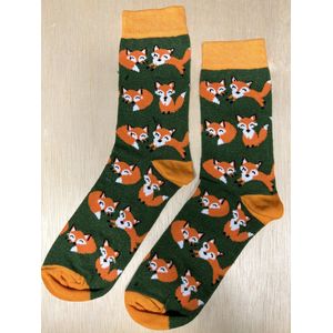 SOKn. trendy sokken *VOSJES* maat 35-41 (ook leuk om kado te geven !)