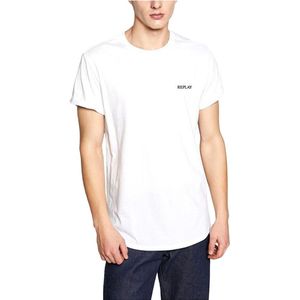 Replay M6854z.000.2660 T-shirt Met Korte Mouwen Wit L Man